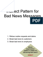 Indirect Pattern For Bad News Messages