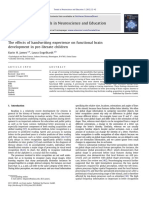 The effects of handwriting experience on functional brain development in pre-literate children - James 2012