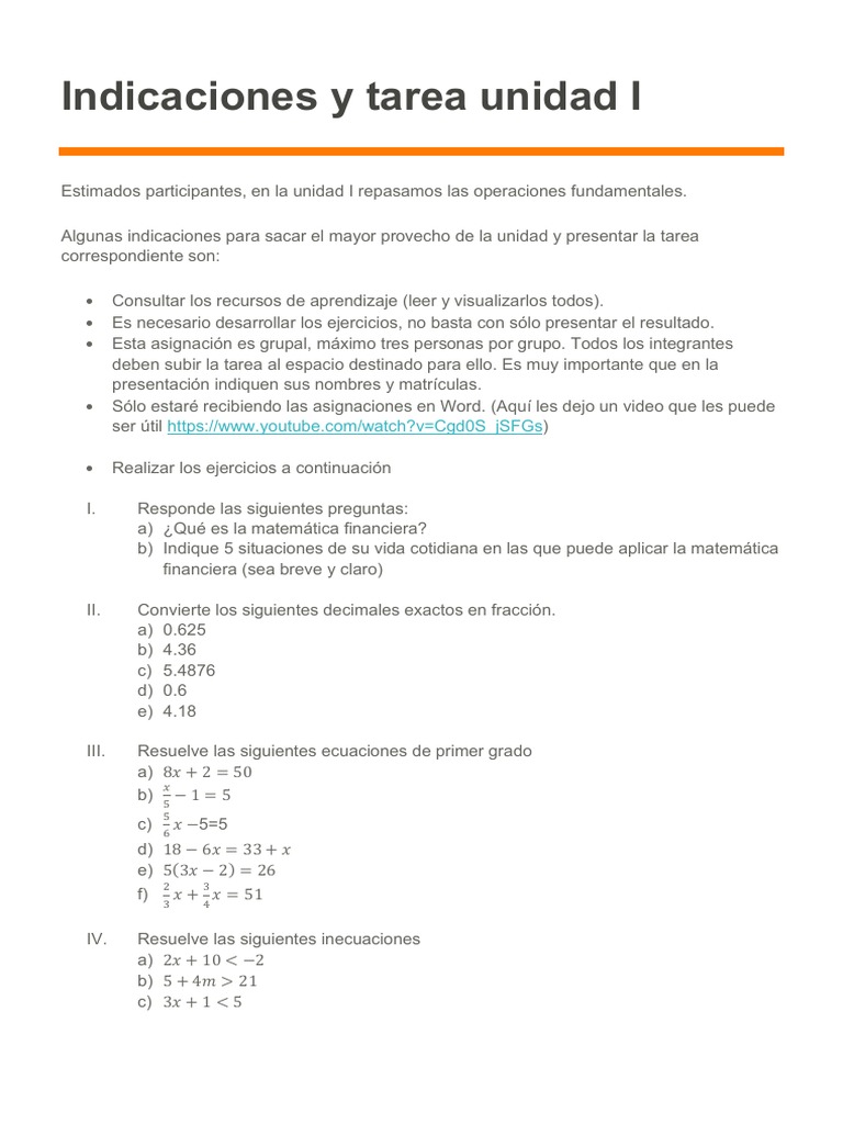 Tarea 1 Matematica Financiera | PDF | Enseñanza de matemática | Business