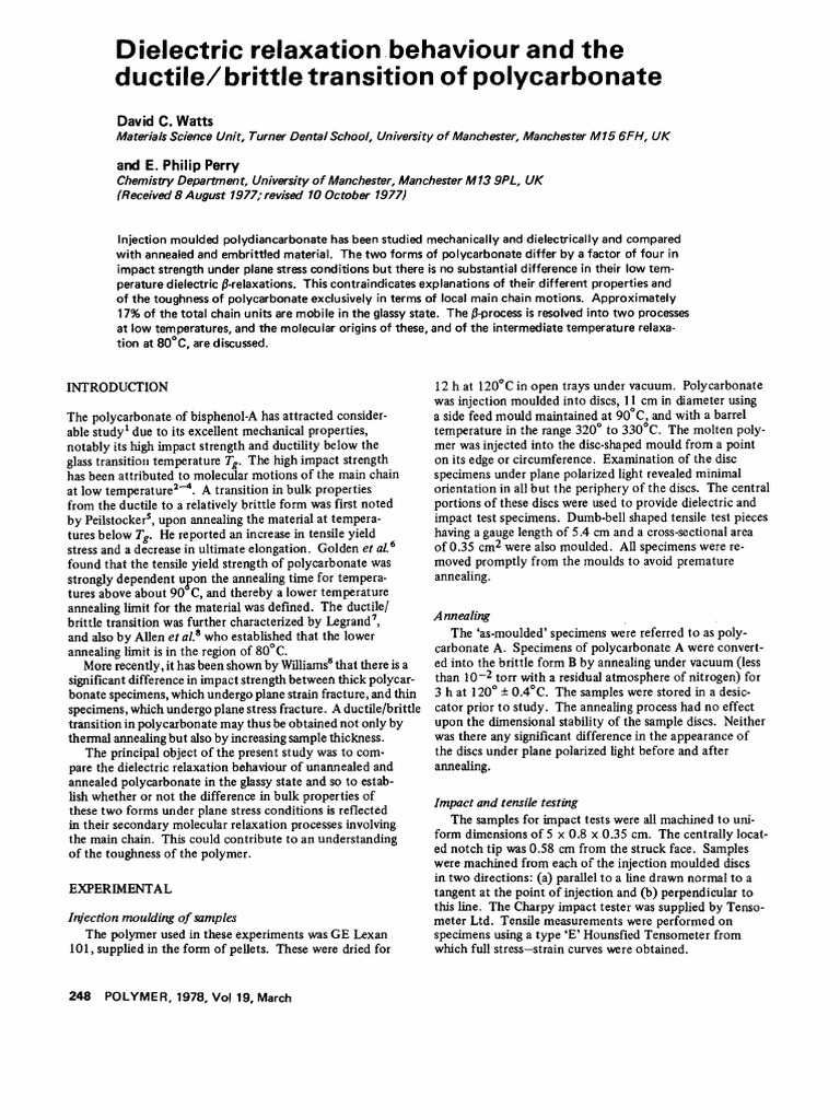Dielectric Relaxation Behaviour | PDF | Fracture | Deformation ...