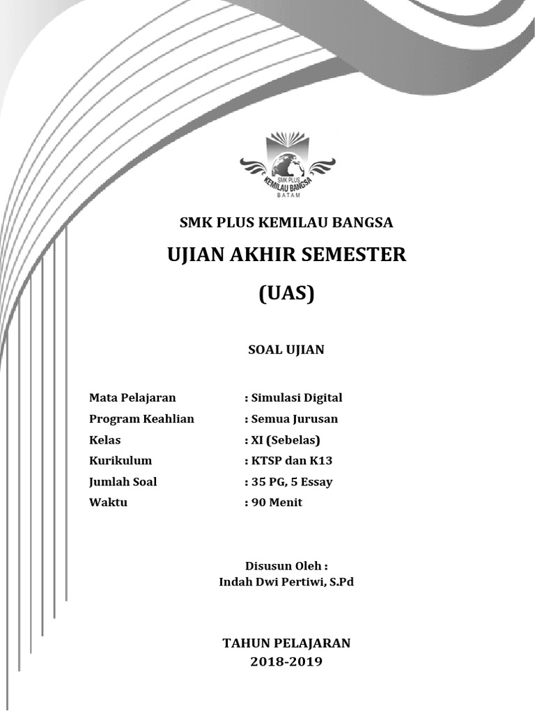 Soal Simdig Kelas Xi Docx