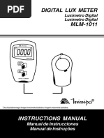 Digital Lux Meter: Instructions Manual