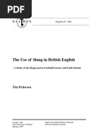 The Use of Slang in British English: Tim Pedersen