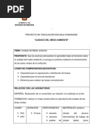 Proyecto de Vinculacion Escuela Comunidad