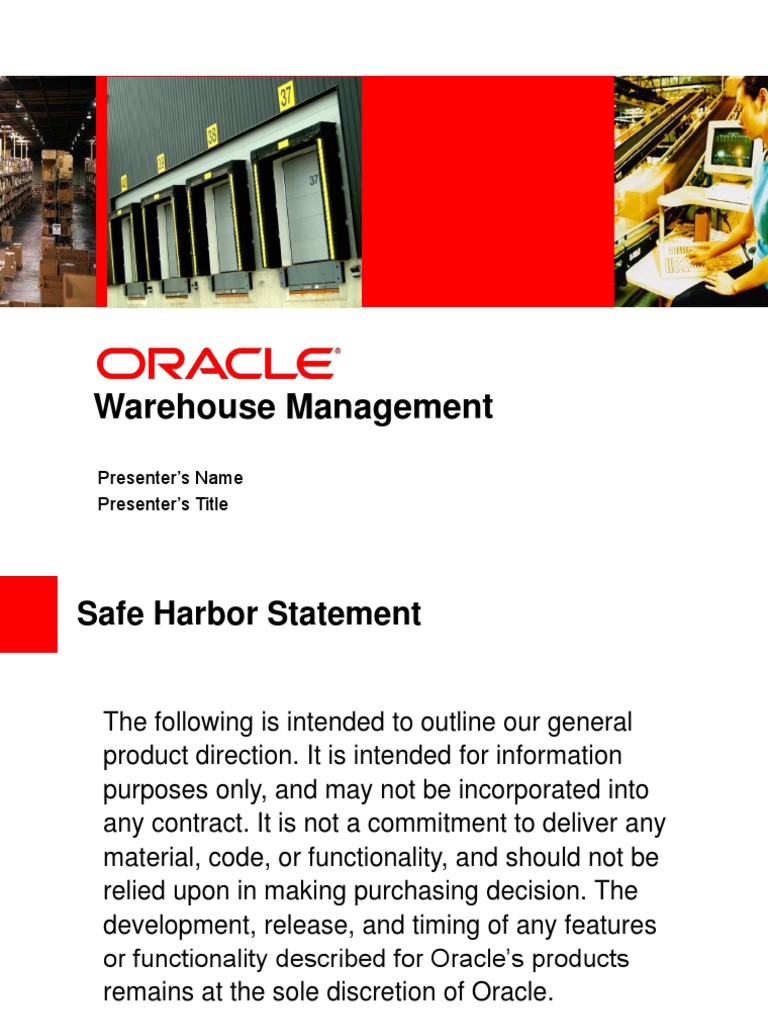 Oracle Warehouse Solutions | PDF | Inventory | Logistics