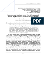 International Students in The Era of Trump and Brexit: Implications, Constructions, and Trends. by Brendan Bartram, Pp. 1479-1482