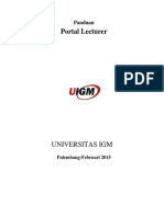 Panduan Penggunaan Portal Lecturer Pengumuman 2015 02 072 PDF