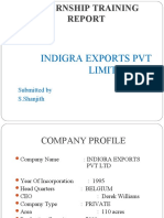 Indigra Exports PVT Limited: Submitted by S.Shanjith