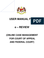 User Manual For - Review: (Online Case Management For Court of Appeal and Federal Court)