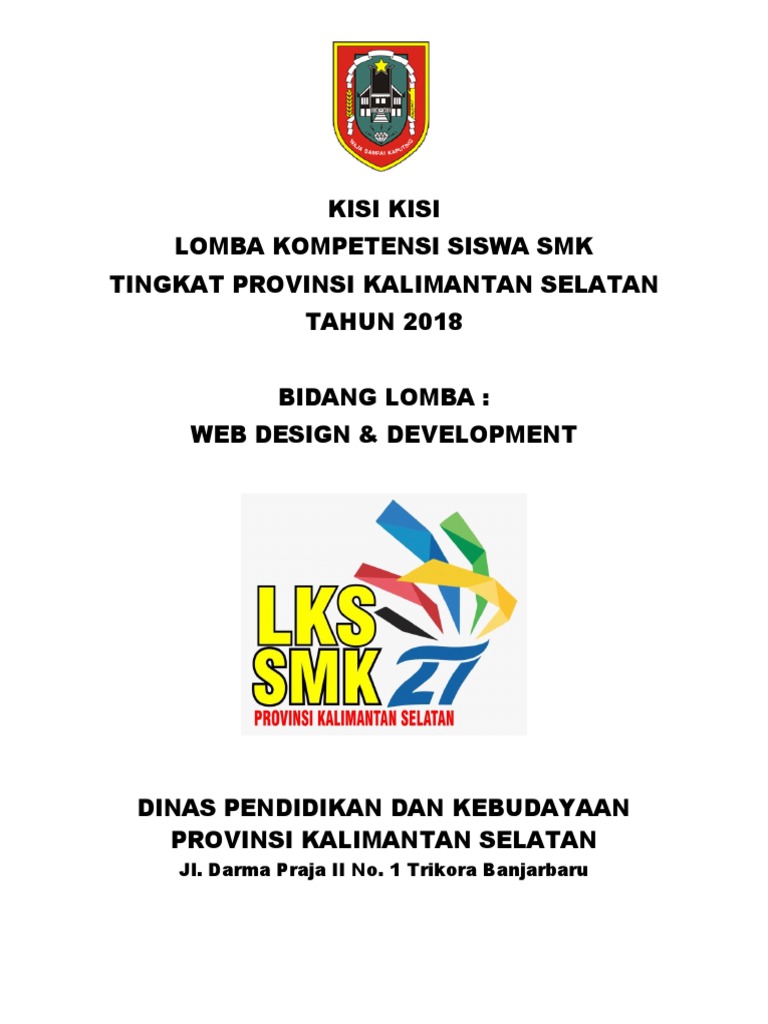 Kisi Kisi Web Design Development Lks Provinsi Kalsel 2018 | PDF | Page ...