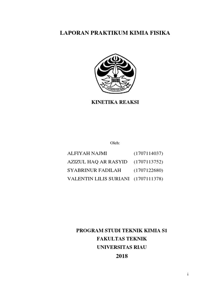 Laporan Praktikum Modul 4 Kinetika Reaksi | PDF