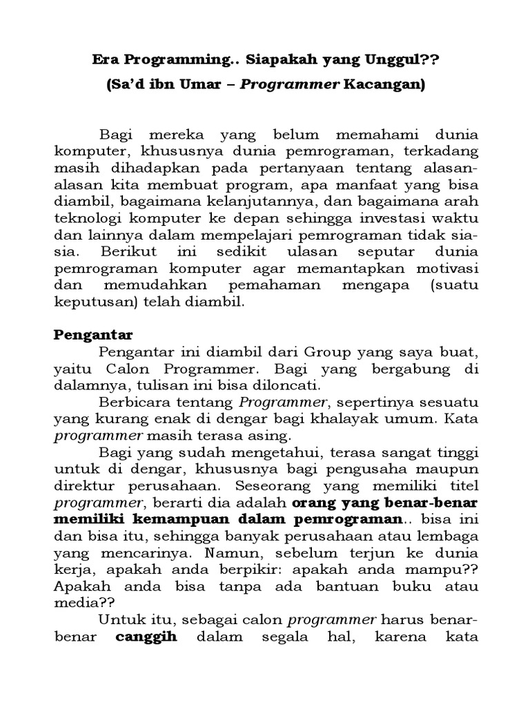 Era Programming PDF | PDF