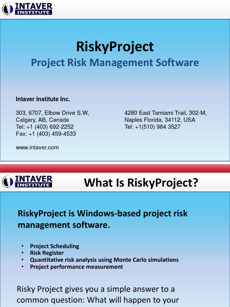 Risky Project Presentation | PDF | Risk | Computing And Information ...