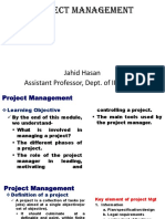 Project Management: Jahid Hasan Assistant Professor, Dept. of IPE, SUST