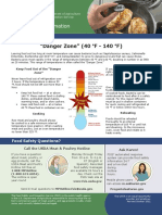 "Danger Zone" (40 F - 140 F) : Food Safety Information