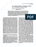 Consistent Responses of Human Mothers to Pre Linguistic Infants