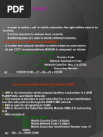 Mobile Station ISDN Number (MSISDN) :: Msisdn CC + NDC + NC + SN CC NDC NC SN