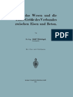 Wesen Und Die Wahre GR e Des Verbundes Zwischen Eisen Und Beton