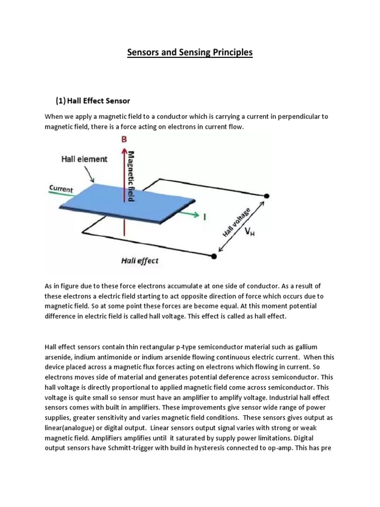 Sensors and Sensing Principles | PDF | Capacitor | Quantum Tunnelling