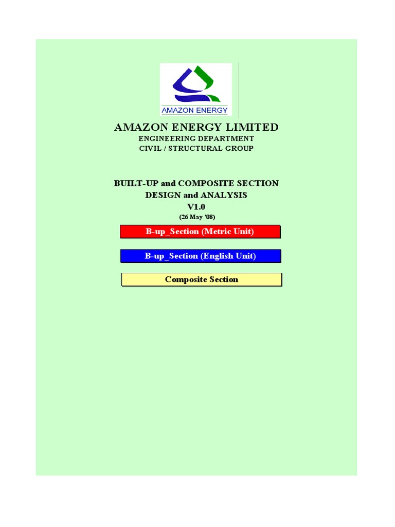 Built-Up and Composite Section Design and Analysis V1.0 | PDF ...