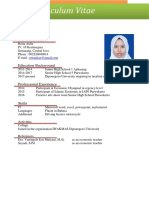 Curriculum Vitae: Personal Details