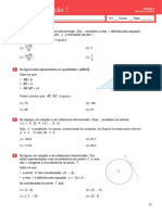 Teste de Avaliação 1 - Geometria Analítica (Enunciado e Soluções)