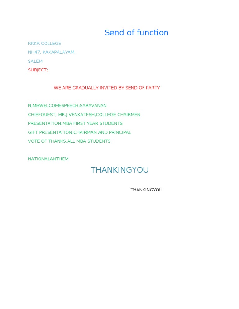 Send of Function | PDF