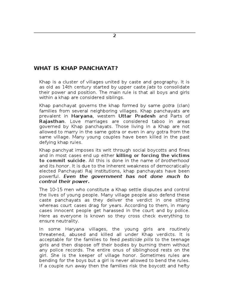 Understanding the Complex Social Dynamics of Khap Panchayats in Haryana ...