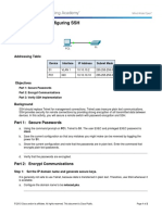 5.2.1.4 Packet Tracer - Configuring SSH Instruction