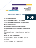 Fluor Online Interview Form