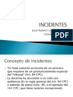 Incidentes procesales CPC