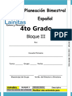 4to Grado - Bloque 3 - Español
