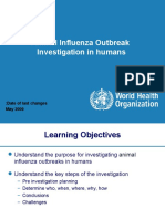 Animal Influenza Outbreak Investigation in Humans