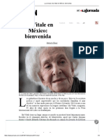 La Jornada - Ida Vitale en México - Bienvenida