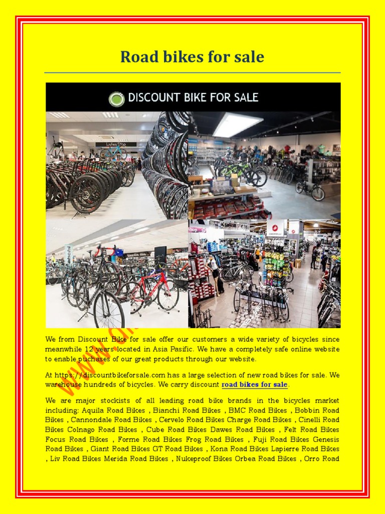 Road Bikes For Sale PDF The United States Economies