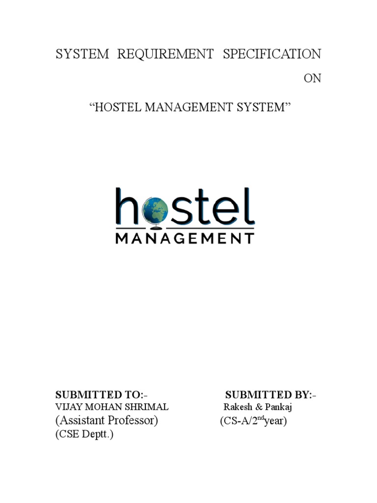 Hostel Management System Design Overview | PDF | Database Design ...