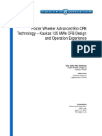 Foster Wheeler Advanced Bio CFB Technology - Kaukas 125 Mwe CFB Design and Operation Experience