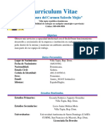 Curriculum Vitae Isaura Salcedo Mejia