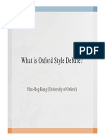 What Is Oxford Style Debate?: Han-Rog Kang (University of Oxford)
