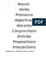 Parts of Speech Extra