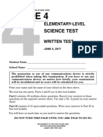 Grade 4: Science Test