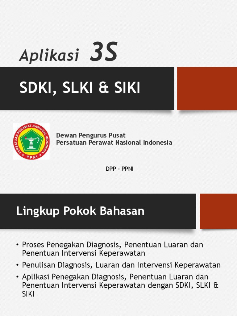 Materi Aplikasi 3s (Sdki, Slki, Siki) Dpp Ppni