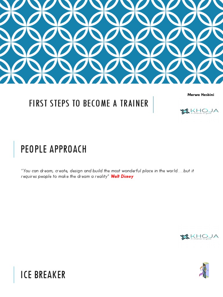 First Steps To Becoming A Trainer | PDF | Leadership | Emotional ...