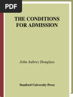 The conditions for admission