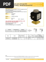 Solenoid Valve 2/2 Way N.O. Direct Acting - Dampness-Proof IP 67