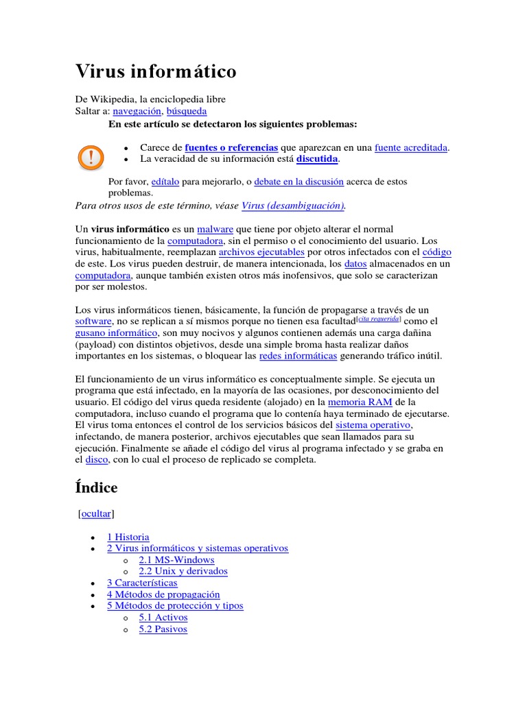 Virus Informatico Pdf Virus De Computadora Informatica