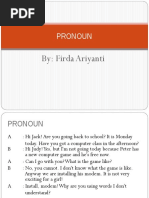 Pronoun: By: Firda Ariyanti