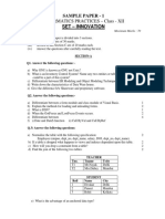 Sample paper - Class XII Informatics Practices