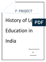 HSP Project: History of Legal Education in India