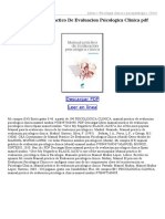 Manual práctico de evaluación psicológica clínica pdf